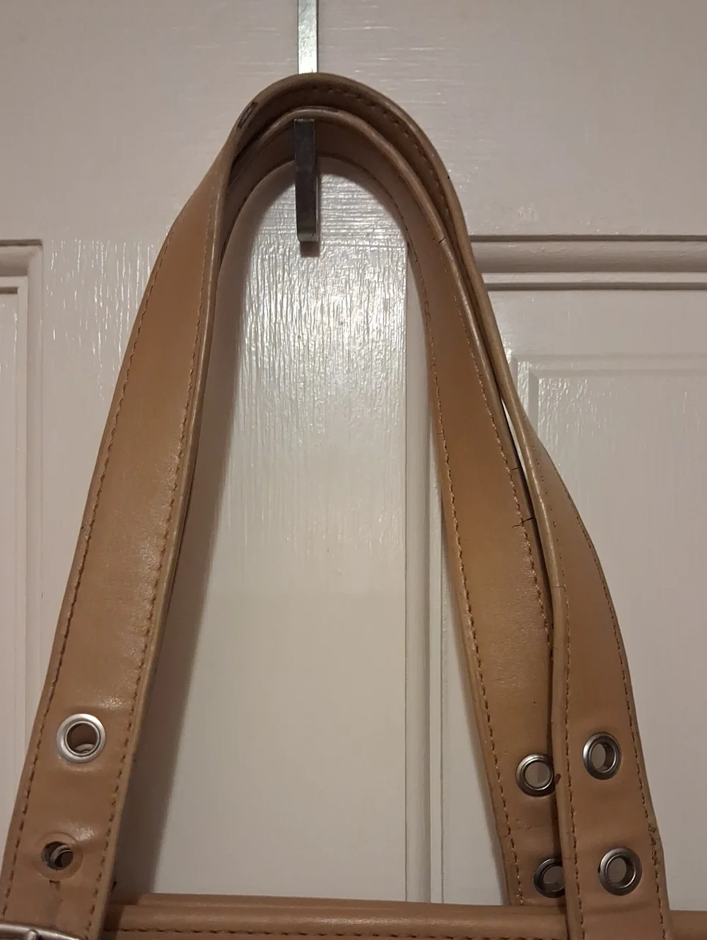 Coach Y2k Classic Brown Logo-Pattern Tote Bag with Tan Trim
